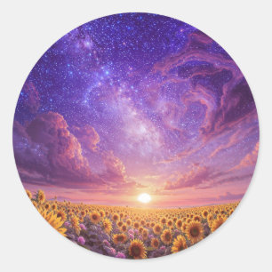 Celestial Sunflower Sticker Sheet