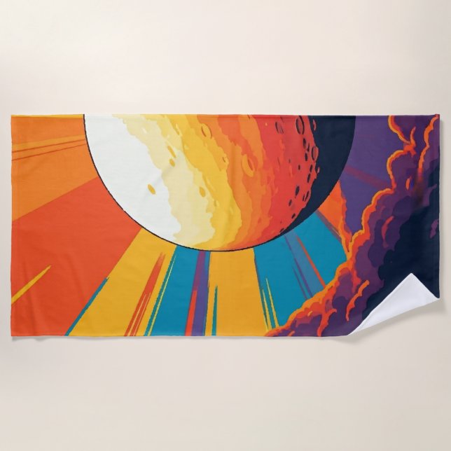 Celestial Sunset Beach Towel (Front)