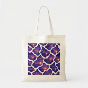 Celestial Sunset Ocean Pattern Tote Bag