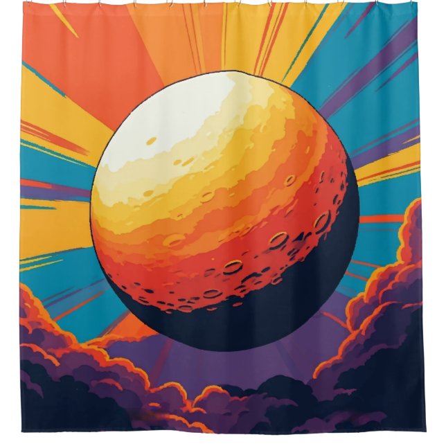 Celestial Sunset Shower Curtain (Front)
