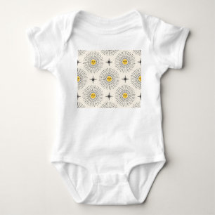 Celestial Sunshine Vintage Pattern Baby Bodysuit
