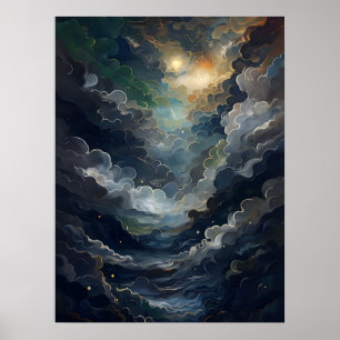 Celestial Surrealism Vertical Poster