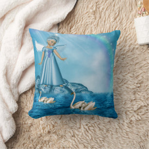 Celestial Swan Guardian Cushion