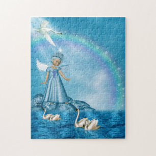 Celestial Swan Guardian Jigsaw Puzzle