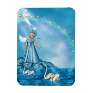 Celestial Swan Guardian Magnet