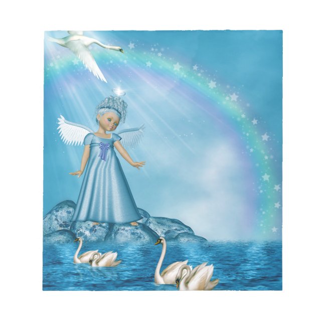 Celestial Swan Guardian Notepad (Front)