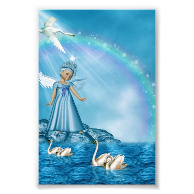 Celestial Swan Guardian Photo Print (Front)