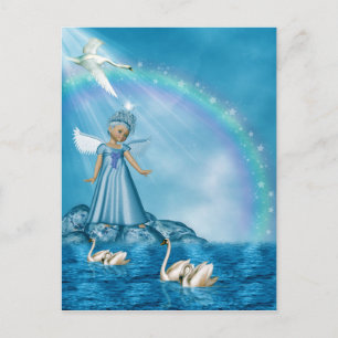 Celestial Swan Guardian Postcard