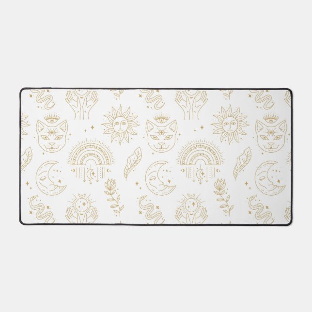 Celestial Symbol Pattern Desk Mat (Front)