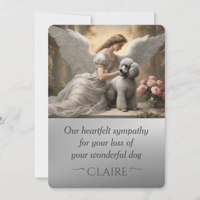  Celestial Sympathy for Loss of Silver Poodle Card (Front)