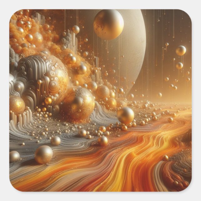Celestial Symphony Square Sticker (Front)
