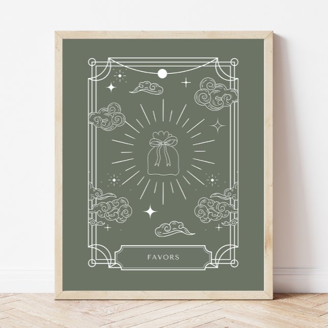 Celestial Tarot Baby Shower Favours Sign (Creator Uploaded)