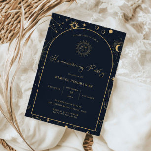 Celestial Tarot Elements Starsign Housewarming  Invitation