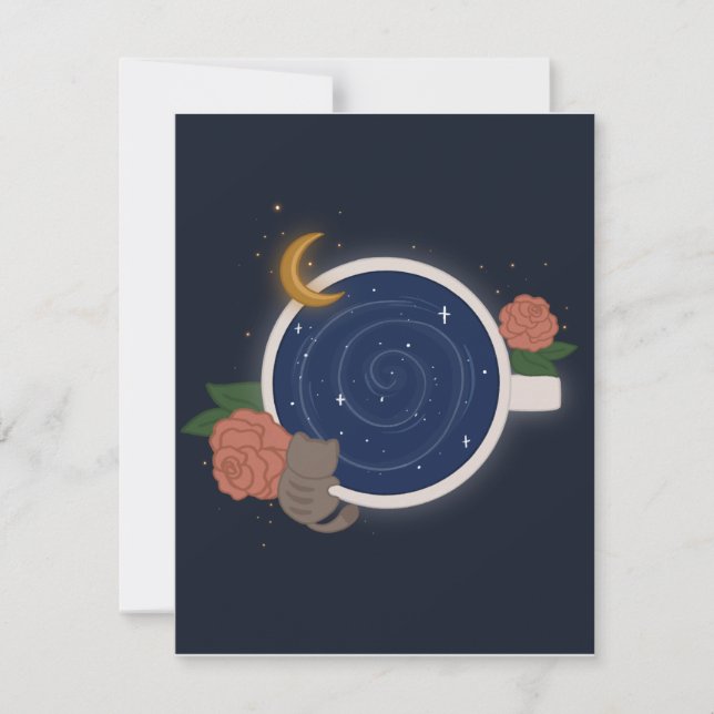 Celestial Tea cup Thank You Card (Front)