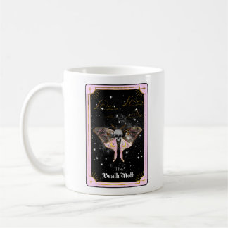  Celestial The Death Moth Tarot Card Moon Pink Coffee Mug