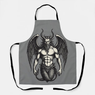 Celestial Tide Crocell Demon Illustration Apron