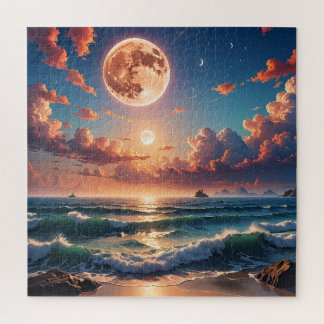 Celestial Tide: Moonlit Ocean Dream Puzzle
