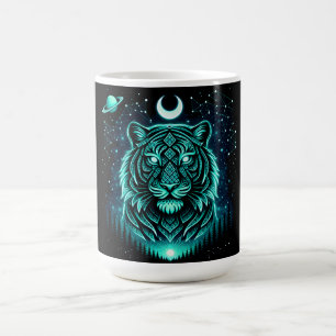 Celestial Tiger – Cosmic Striker Wildlife Galaxy Coffee Mug