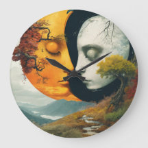 "Celestial Time: Sun & Moon Wall Clock"