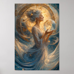 Celestial Timekeeper Reverie Art Poster