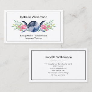 Celestial Triple Moon Goddess Metaphysical Mystic  Business Card
