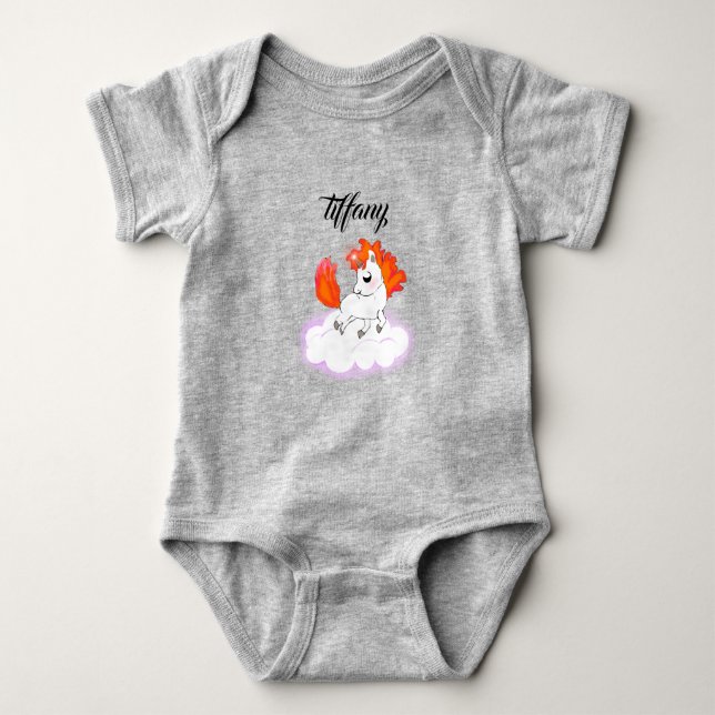 Celestial Unicorn Baby Bodysuit (Front)