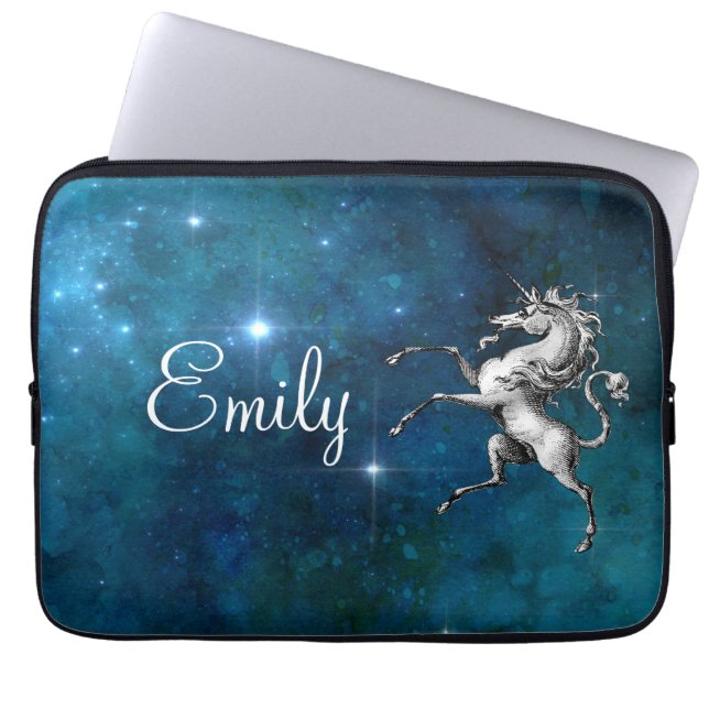 Celestial Unicorn Customisable  Laptop Sleeve (Front)