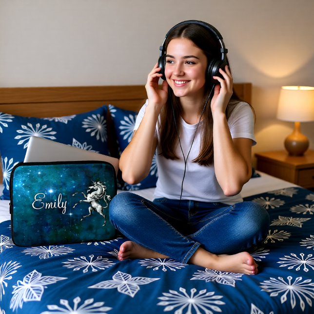 Celestial Unicorn Customisable  Laptop Sleeve (Creator Uploaded)