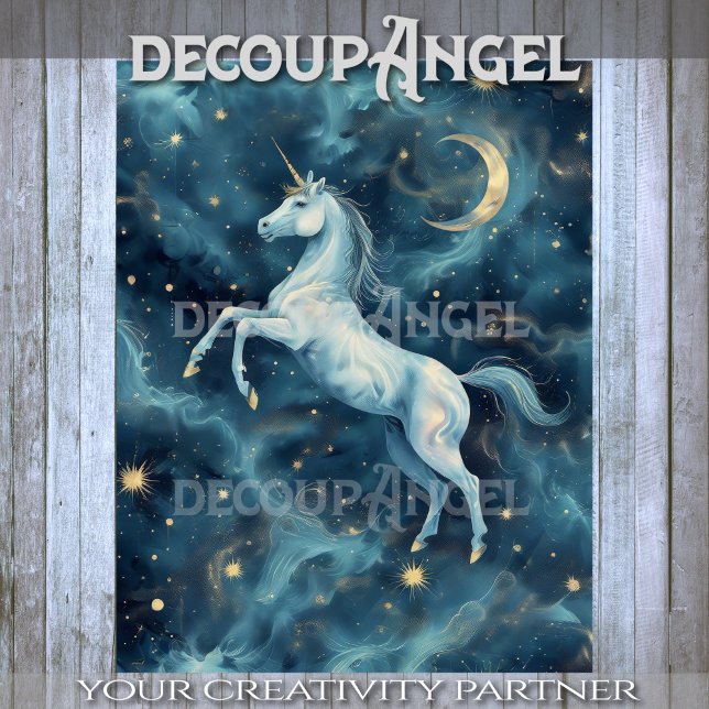 Celestial Unicorn Decoupage Tissue Paper (Creator Uploaded)