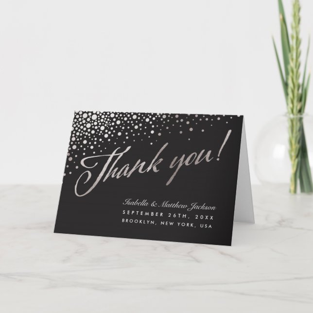 Celestial Union Thank You Cards - Silver (Front)