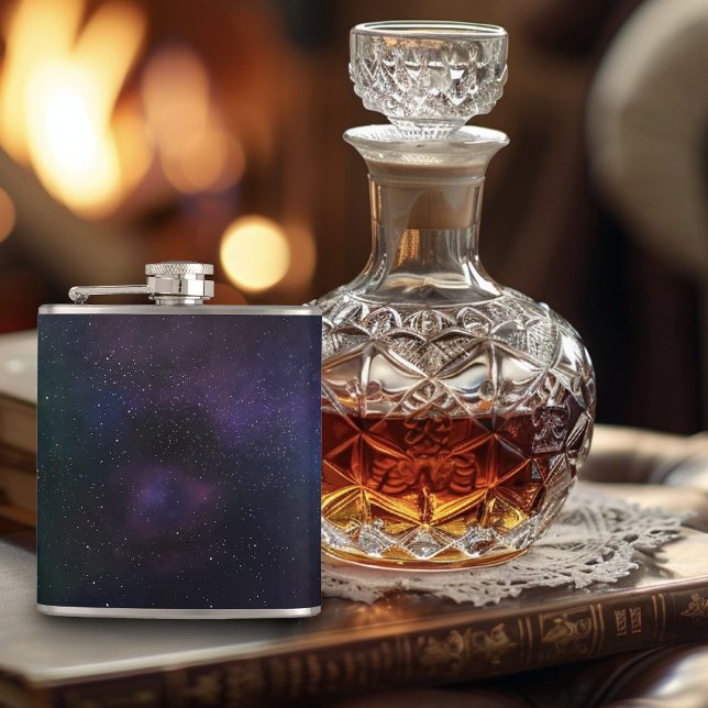 Celestial Veil Nebula Galaxy Starfield Cosmic Hip Flask (Creator Uploaded)