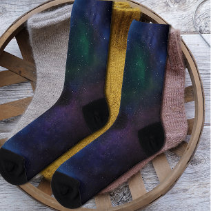 Celestial Veil Nebula Galaxy Starfield Cosmic Socks