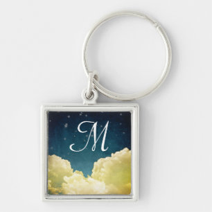 Celestial View Stars and Clouds Key Chain