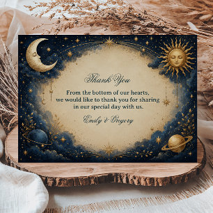 Celestial Vintage Cosmic Thank You Card