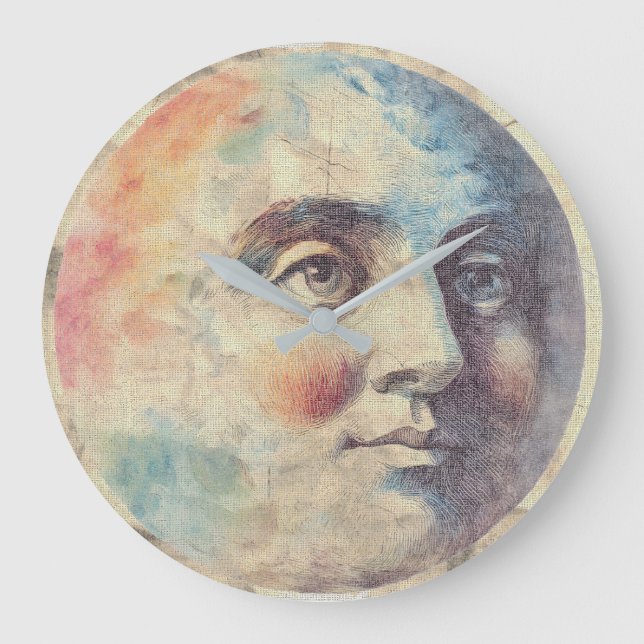 Celestial Vintage - Man in the Moon Large Clock (Front)