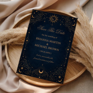 Celestial Vintage Romantic Cosmic Floral Save The Date