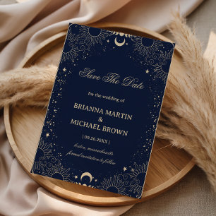 Celestial Vintage Romantic Midnight Save The Date