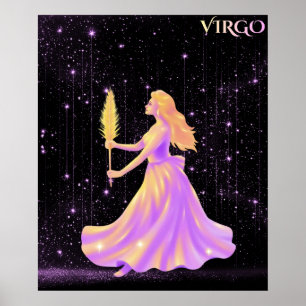 Celestial Virgo – Astrology Art Poster