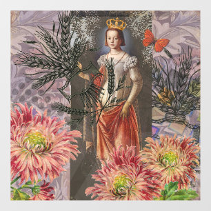 Celestial Virgo Goddess Collage: Vintage Celestial