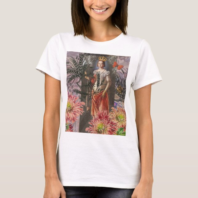 Celestial Virgo Goddess Collage: Vintage Celestial T-Shirt (Front)