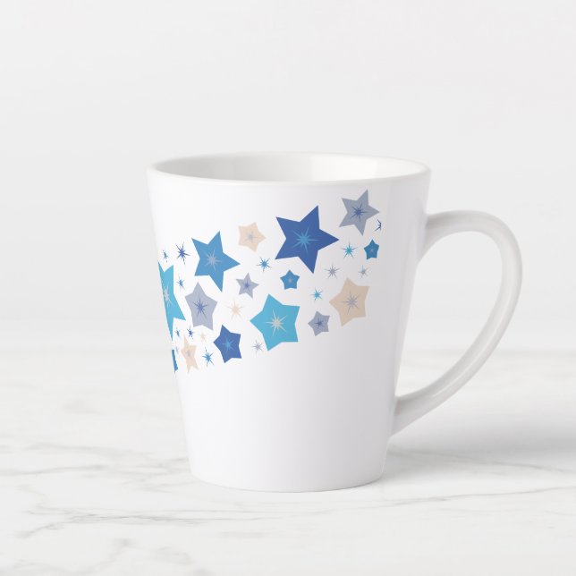 Celestial Waltz (Diagonal) Latte Mug (Right)