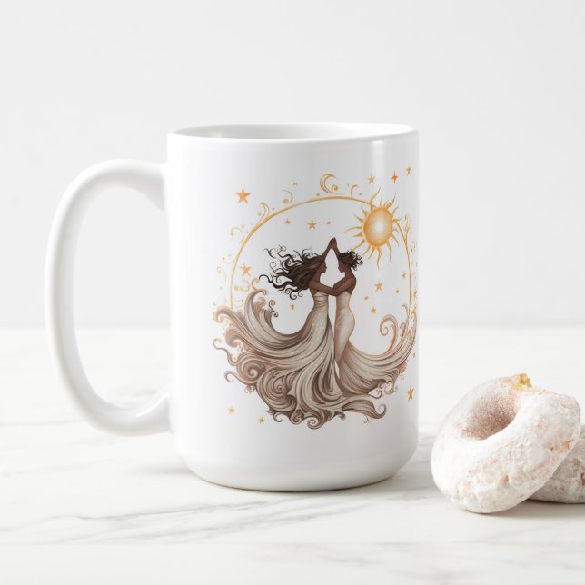 Celestial Waltz of Women Coffee Mug (With Donut)