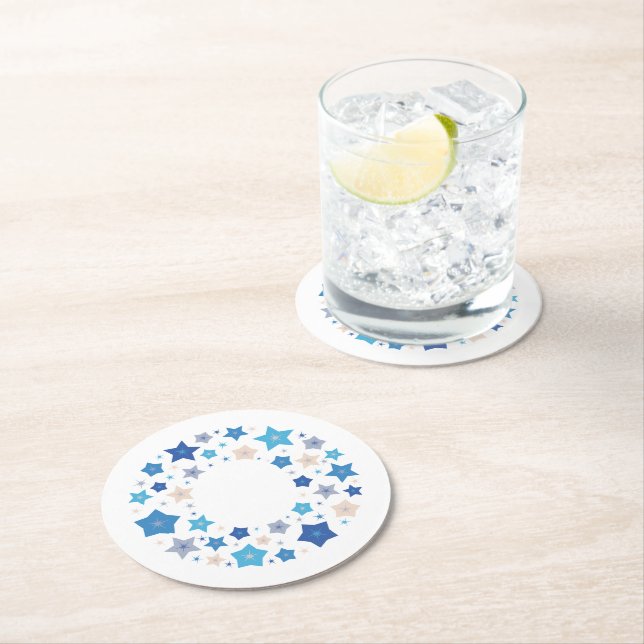 Celestial Waltz Round Paper Coaster (Insitu)