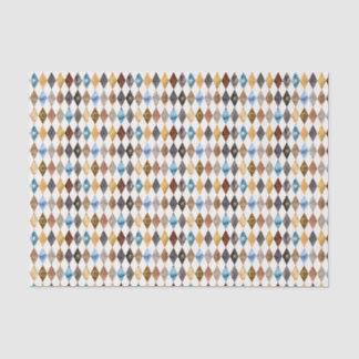 Celestial Watercolor Harlequin Diamond Pattern Tissue Paper