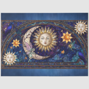 Celestial Watercolor Mosaic Stained Glass Tissue Paper