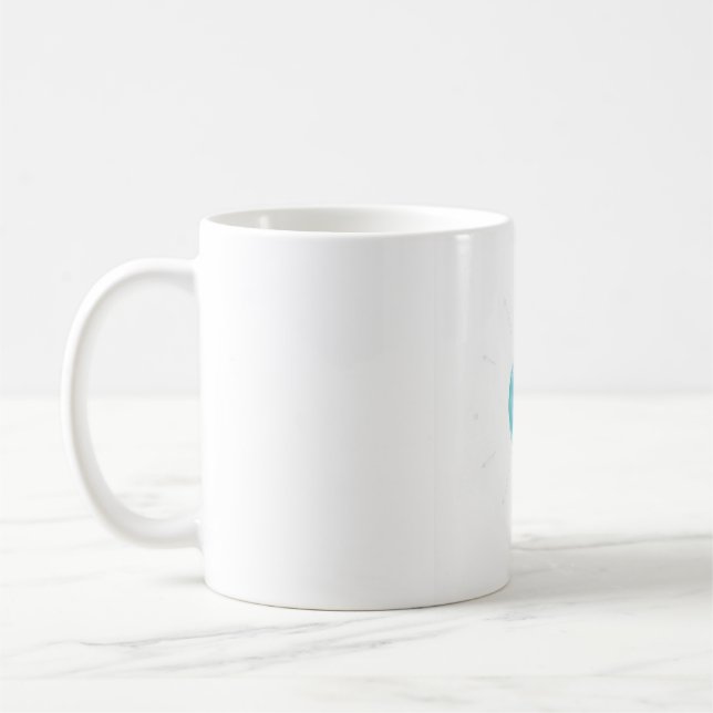 Celestial Watercolor Mug - Teal & Violet (Left)