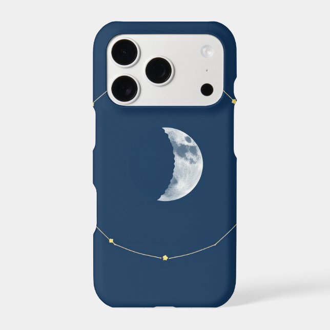 Celestial Watercolor Phone Case - Indigo & Gold (Back)