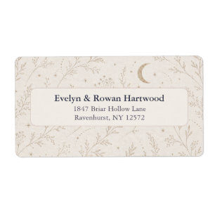 Celestial Wedding Address Labels
