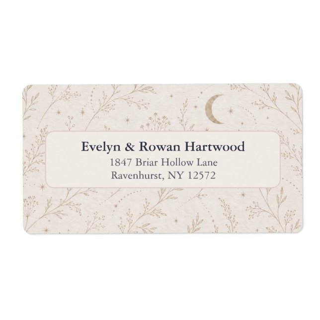 Celestial Wedding Address Labels (Front)