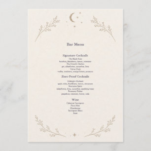 Celestial Wedding Bar Menu